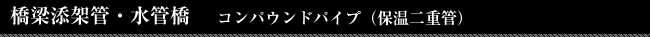 橋梁添架管・水管橋　コンパウンドパイプ（保温二重管）